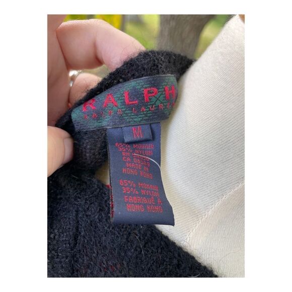 Vintage 90s Ralph Lauren Mohair Crop Sweater Fitted - Picture 10 of 10